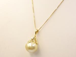 K18 パール ダイヤ 0.04ct ネックレス 5.8g